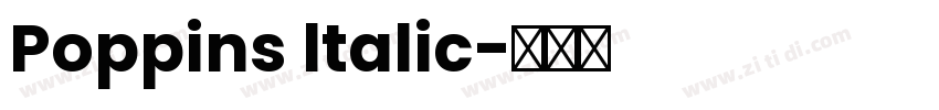 Poppins ltalic字体转换